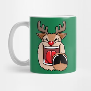 The laughing reindeer pointing at you Mug